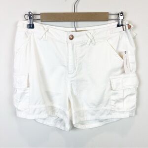 Stitch's Cargo Shorts White Size S NWT Tencel Lightweight Summer Vacation